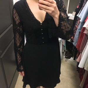 MOVING SALE - Black Lace Boho Dress